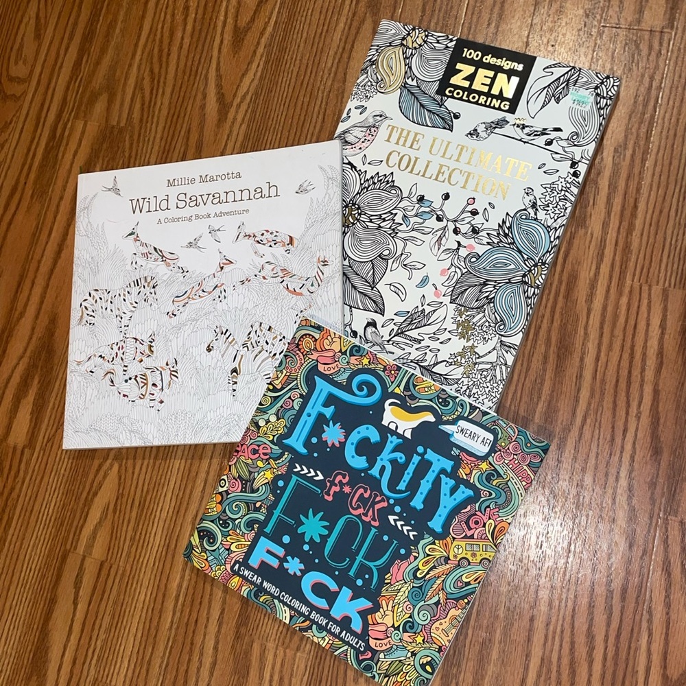 Coloring books for adults (all 3 included!)